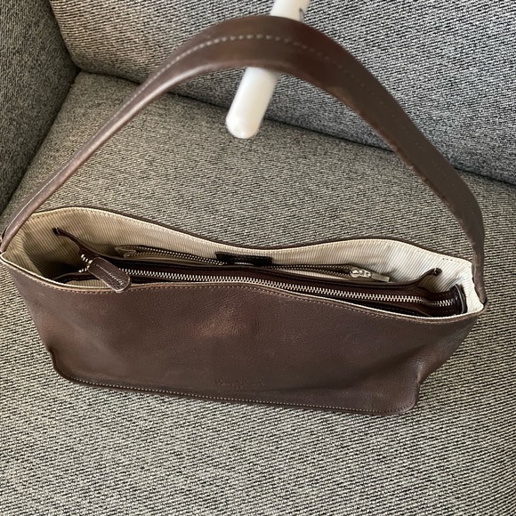 🇬🇧🇯🇵Y2K Margaret Howell Idea Japan Dark Chocolate Leather Minimalist Bag 13 x 6 - Picture 2 of 15